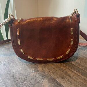 Kelsi Dagger Brown Leather Crossbody Bag